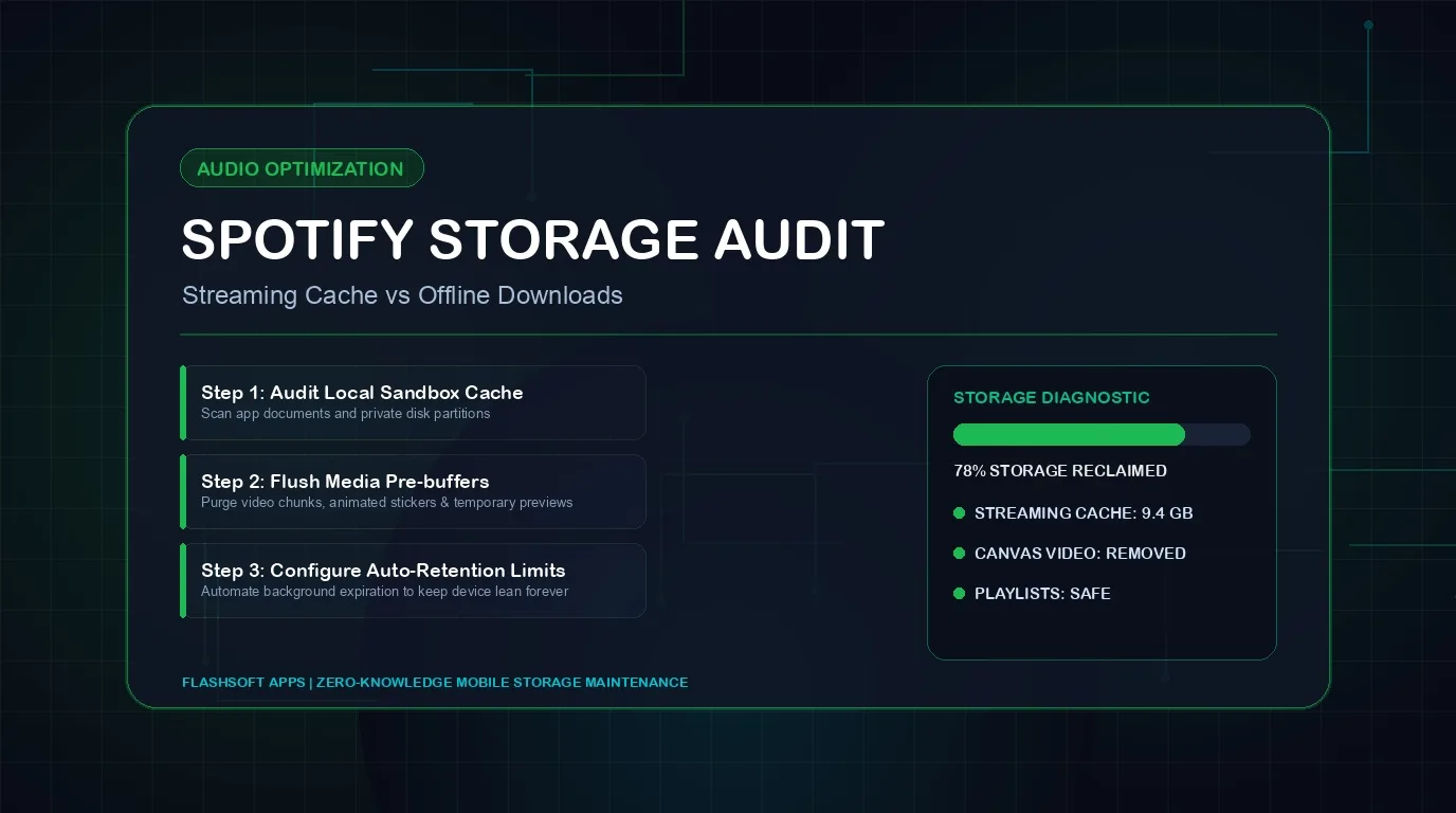 Spotify Cache vs Downloads: How to Clear 15 GB of Offline Music and Podcast Data