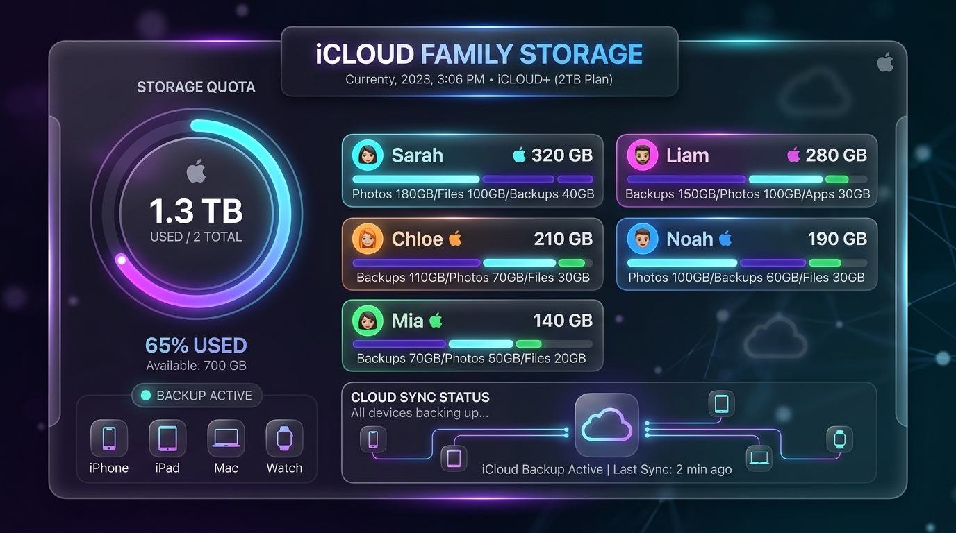 iCloud Family Sharing Storage Full? How to Manage Shared Quotas Without Buying 2TB Plans