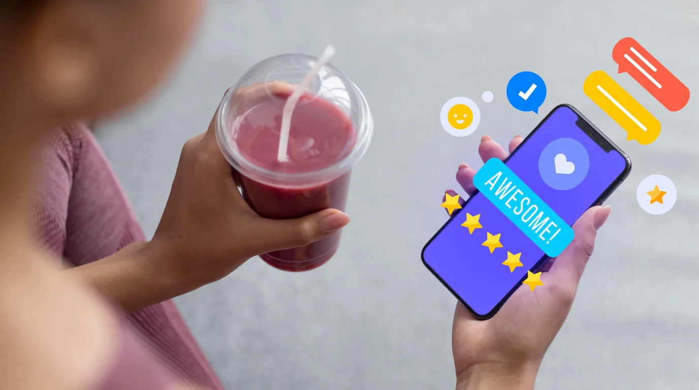 App Store customer reviews and ratings screen on modern smartphone