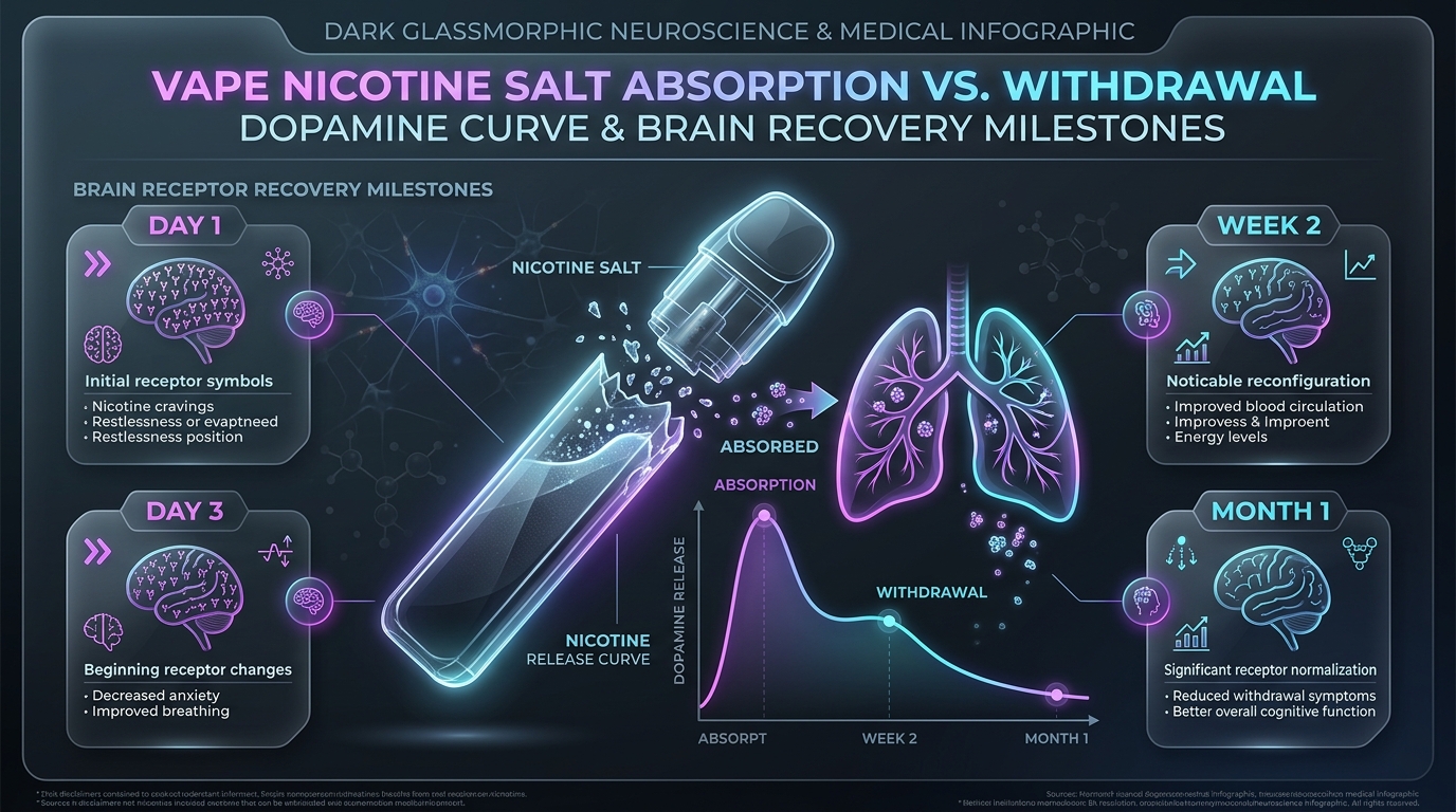 Quitting Disposable Vapes: Nicotine Salts Absorption, Dopamine Spikes, and Withdrawal Timeline