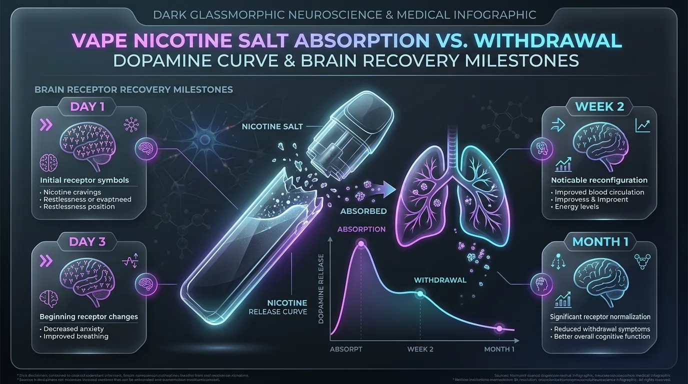 Quitting Disposable Vapes: Nicotine Salts Absorption, Dopamine Spikes, and Withdrawal Timeline
