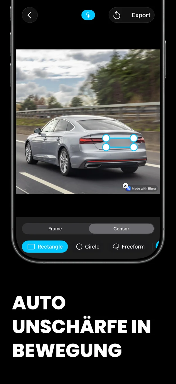 Blura - Individuelle Einstellungen auf dem iPhone