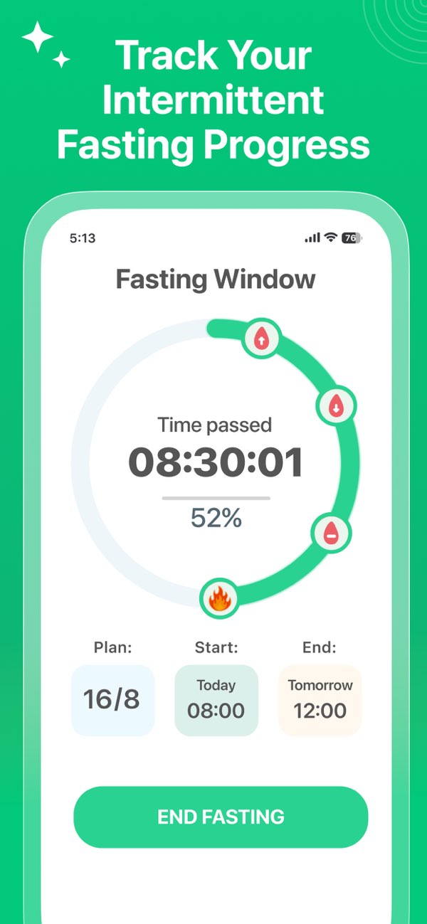 Simple Free Intermittent Fasting Tracker screenshot 1