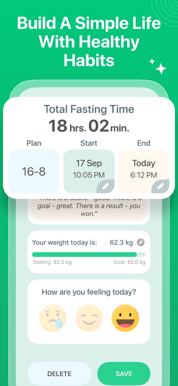 Simple Free Intermittent Fasting Tracker screenshot 3