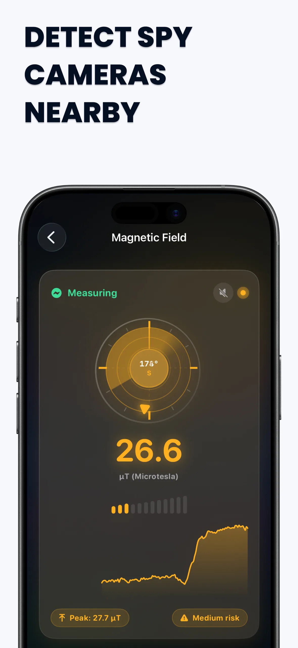 Versteckte Kamera Detektor - Detaillierte Einblicke & Statistiken auf dem iPhone