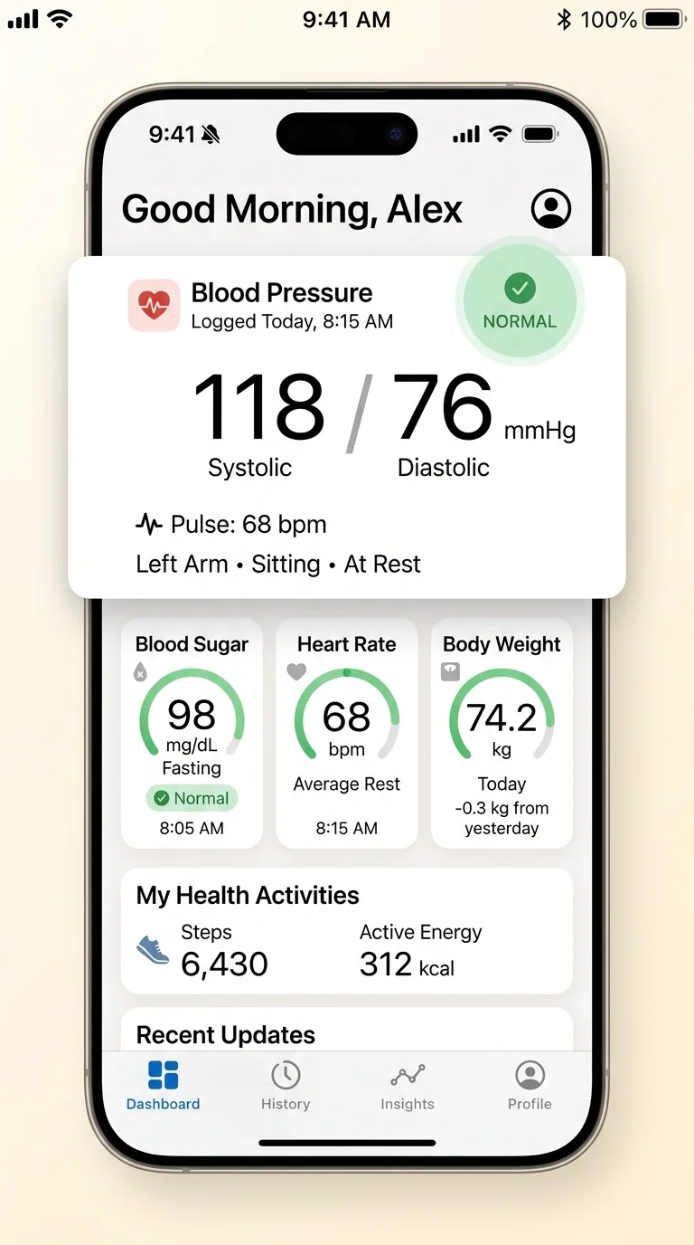 Kinly - Dashboard & Main Features on iPhone