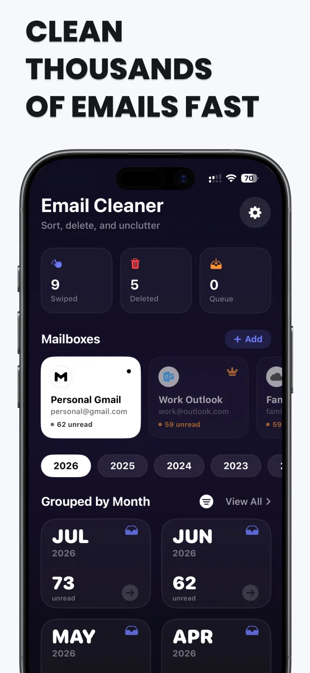 Gmail Storage Quota and Attachment Cleanup Interface