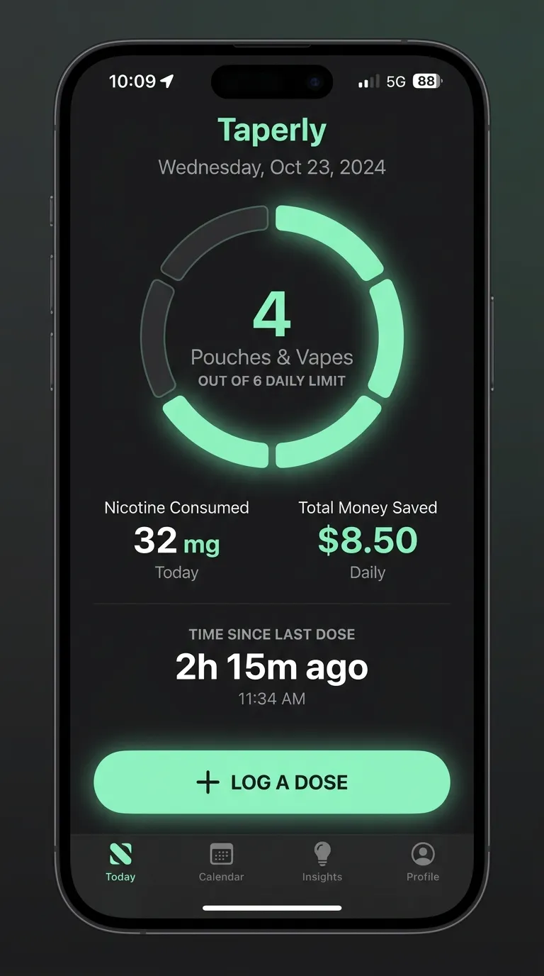 Quit vaping, snus and smoking, one step at a time - Обзор и Функции на iPhone